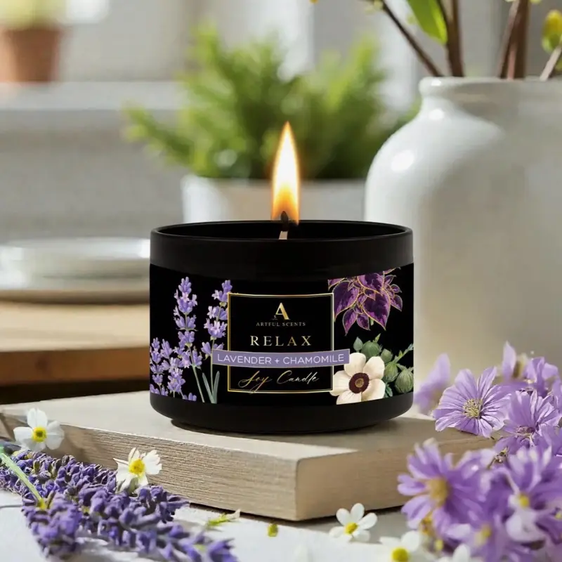 Lavender Chamomile Scented Candle