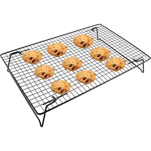 Cooling Rack for Baking, 17 x 11 Inch Cookie Cooling Racks with Foldable , Heavy Duty Metal Wire Cooling Rack for Cookies, Cake, Bread, Roasting, Drying, Grilling, Cooking - Oven & Dishwasher Safe