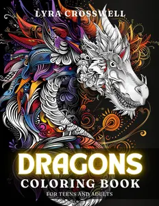 Dragons Coloring Book - For Adults & Teens: 50 Dragons-Themed Coloring Pages for A Soothing Pastime. (Adventure & Fantasy Coloring Books)