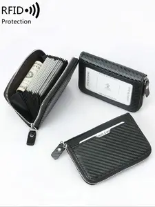 Anti theft credit card holder, multi slot card holder with RFID, anti demagnetization portable storage card bag, photo holder, card, wallet with clear window, compact small wallet design, secure storage of cards and cash