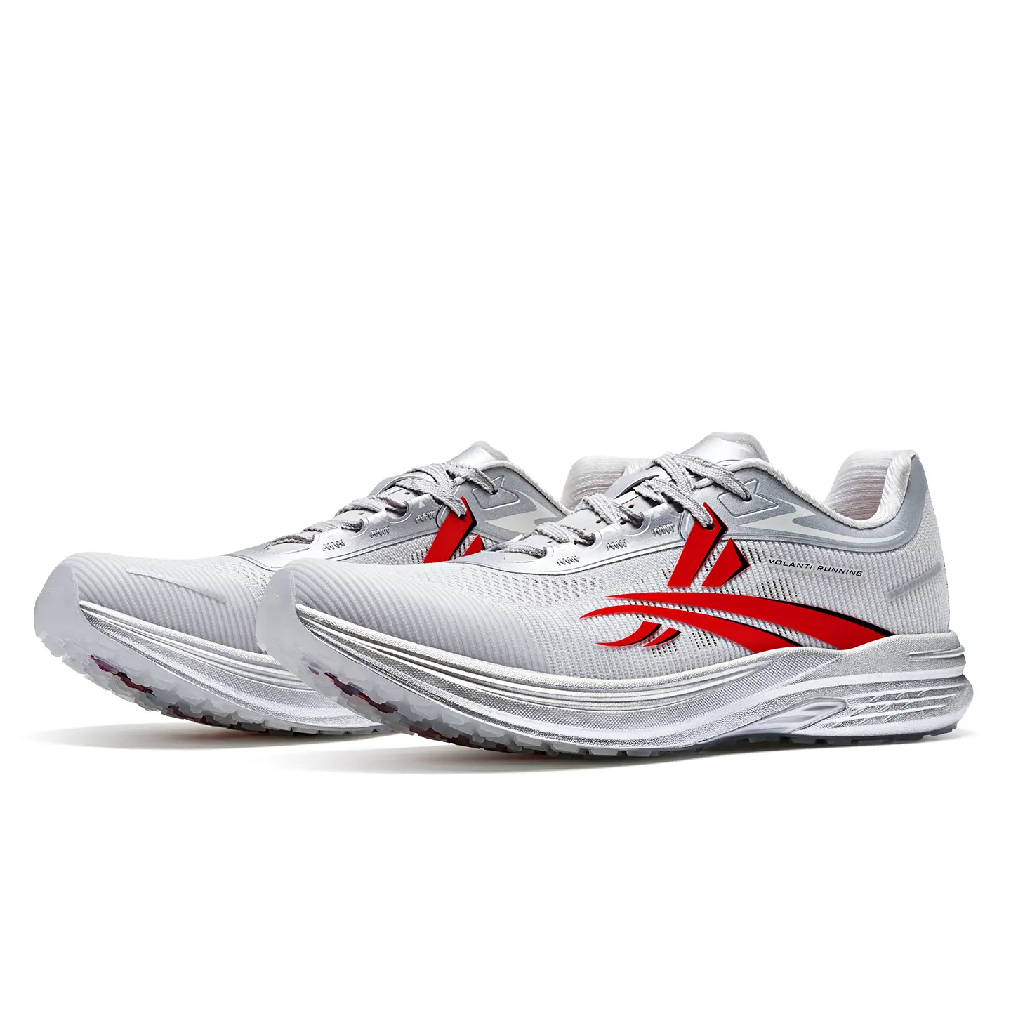 Volanti Rocket Air Running style Shoes | Light Breathable High Rebound Cushion Carbon Plate Athletic Sneakers Stable Arch Support Speed Boost Training Footwear for Marathon Road Jogging High Jump Long Jump Competitive Sports Daily Workout