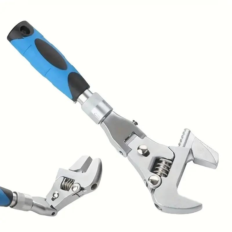 Retractable Ratchet Wrench, Multi-Functional Adjustable Folding Head Tool for Quick Home Repairs, Durable Water and Electrical Installation Wrench
