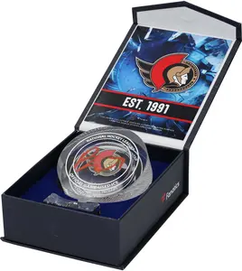 Brady Tkachuk Ottawa Senators Autographed Crystal Puck - Filled with Ice from the 2024-25 Season - Fanatics Authentic Certified
