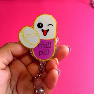Chill pill badge reel