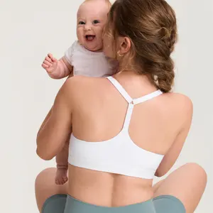 MOMANDA Y-back Nursing Sports Bras for Breastfeeding Unlined Wireless Maternity Workout Yoga Bra