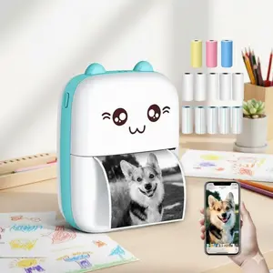 Portable Bluetooth Thermal Sticker Printer: Wireless Mini Label Maker for Phone Photos, Receipts, Journaling. No Ink Needed! Compatible with Sticky Paper & Value Bundles. Perfect for Tags, Notes, DIY Projects.