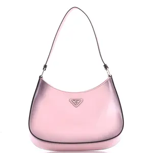 Pre-owned PRADA Patent Leather Shoulder Bags Cleo Shoulder Bag Spazzolato Leather Medium by Rebag