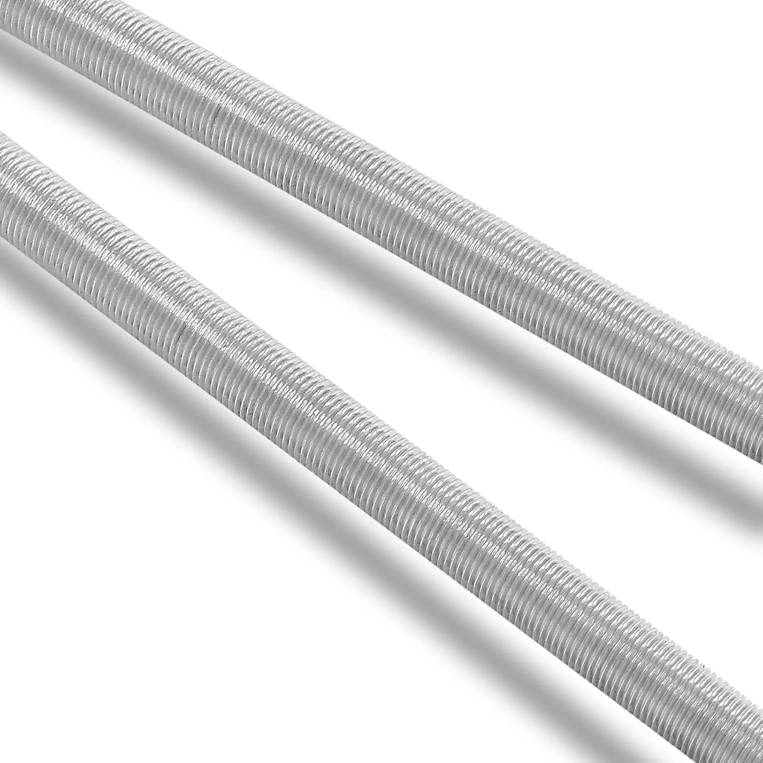 2Pcs M6 x 250mm Fully Threaded Rod, 304 Stainless Steel Long Threaded Screw Right Hand Threads (Silver)