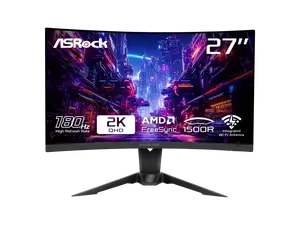 ASRock Phantom Gaming 27" 180Hz 1ms VA QHD Gaming Monitor FreeSync (AMD Adaptive Sync) 2560 x 1440 (PG27QRT2A)