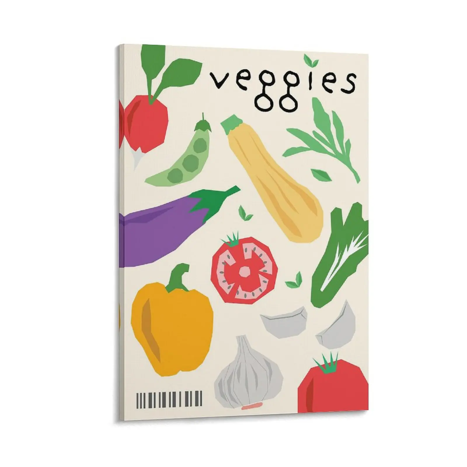 Watercolor Seasonal Produce Wall Art Beautiful Vegetable Canvas Paintings, Perfect for Enhancing Your Kitchen Or Home Decor with Color. Canvas Poster Bedroom Decor Sports Landscape Office Room Decor Gift