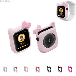 2026 Cute Cat  Suitable for Apple Watch Case – Cartoon Protective Cover for Women & Girls, Shockproof Anti-Scratch Watch Cover Fits 38–49mm (All Series & Ultra), Stylish Kawaii Smartwatch Accessory