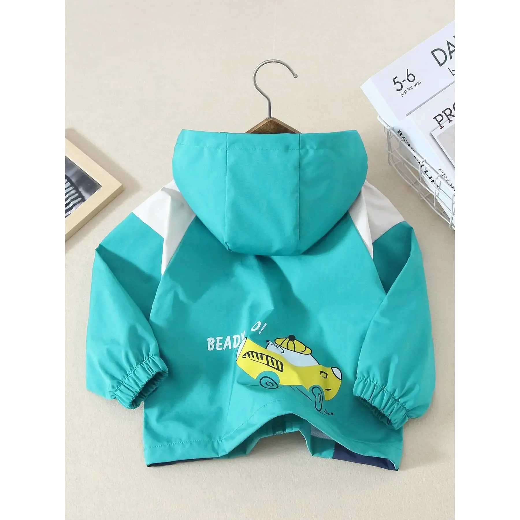 New Cartoon Boys' Jacket - Character-Themed, Child-Sized Hooded Outerwear, Casual Long-Sleeve Zip-Up for Spring & Fall, Daily Wear Kids' Fashion Coat, Cartoon Boys' Jackets, Character-Themed Boys' Jackets