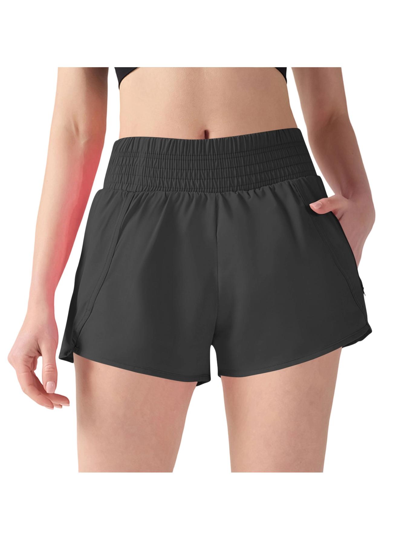 Plus Size Women'S Wide Leg Culottes, Elegant Non-Stretch Solid Color Shorts For Summer, Set of 1 Black Skirts with Shorts, Culottes, And Skirt for Wear, Suitable for And Outdoor, Featuring a High Waist Design for Women