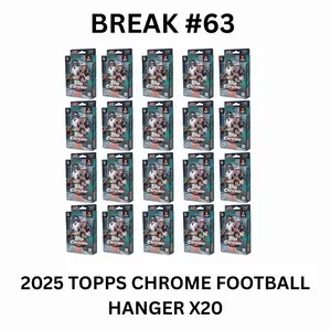 Break #63: 2025 Topps Chrome Football Hanger Box x20 - Pick Your Team
