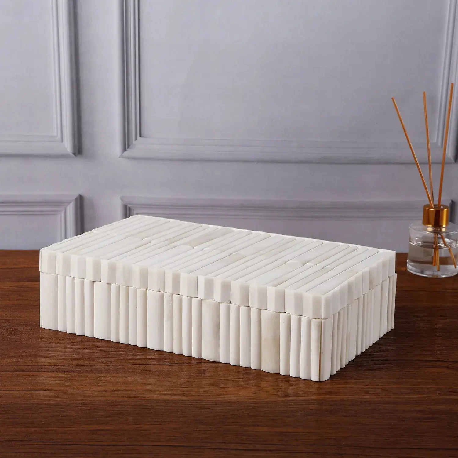 Handicrafts Home Handmade Ivory stem Bone Inlay Decorative Storage Box in 7 sizes