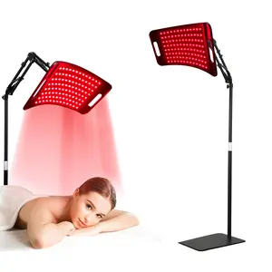 Dual Wavelengths Red Light Therapy Device with Stand, 660nm Red & 850nm Infrared Lamp Pad for Face & Body, Drug-Free Therapeutic Wellness Healthcare Solution for Pain Relief, Skin Health, Treatment & Fitness