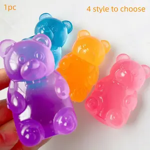 Cute Bear Stress Relief Toy, Slow Bounce Soft Animal Plush Toy, Relaxing Squeeze Fun for Adults and Kids, Stress Relief Gadgets, Ca Prop 65 Compliant