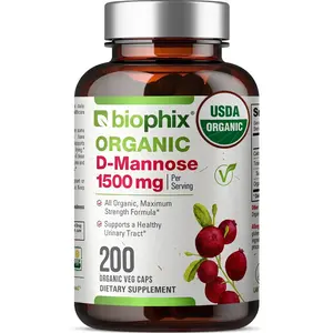 biophix D-mannose USDA Organic 1500 mg 200 Vegetarian Capsules