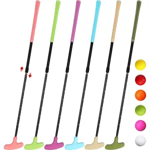 6 Set Golf Putters for Men and Women Two Way Mini Golf Putter with 6 Golf Balls  Putter Bulk for Right or Left Handed Golfers Adjustable Length Golf Clubs Set