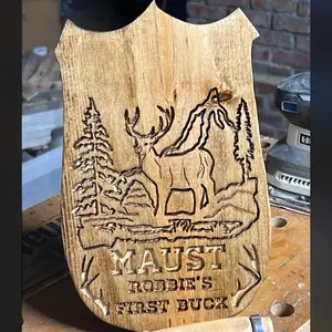 Custom deer plaque