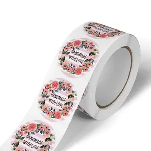 500pcs Flower Strawberry Thank You Curl Stickers Series Sealing Stickers Cup Laptop Suitcase Notebook DIY Crafts Decorative Stickers Birthday Gift