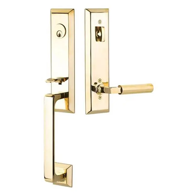 Emtek 4727BN Double Cyl , Transitional Heritage Monolithic Tub , Bern Knob