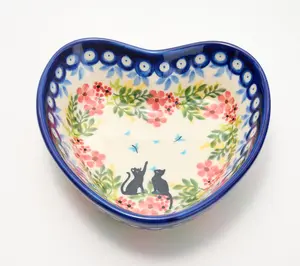 Lidia's Polish Pottery Heart Bowl