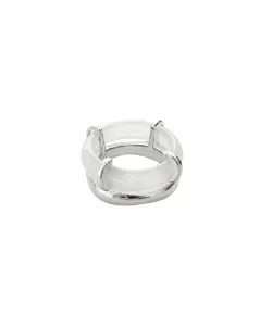Cove — White Jade Stone Sculpted Ring