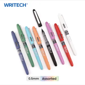 WRITECH Liquid Ink Rollerball, 0.5mm Extra Fine Point, Smooth Writing Quick Dry Roller Pens 8 Assorted Colors for Journaling, Drawing & Sketching (Vintage)