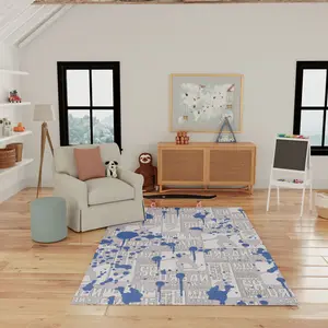 Nourison Imagination Skateboarding Kids Washable Indoor Area Rug