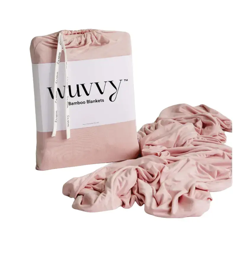 Wuvvy Large Blush Bamboo Blanket