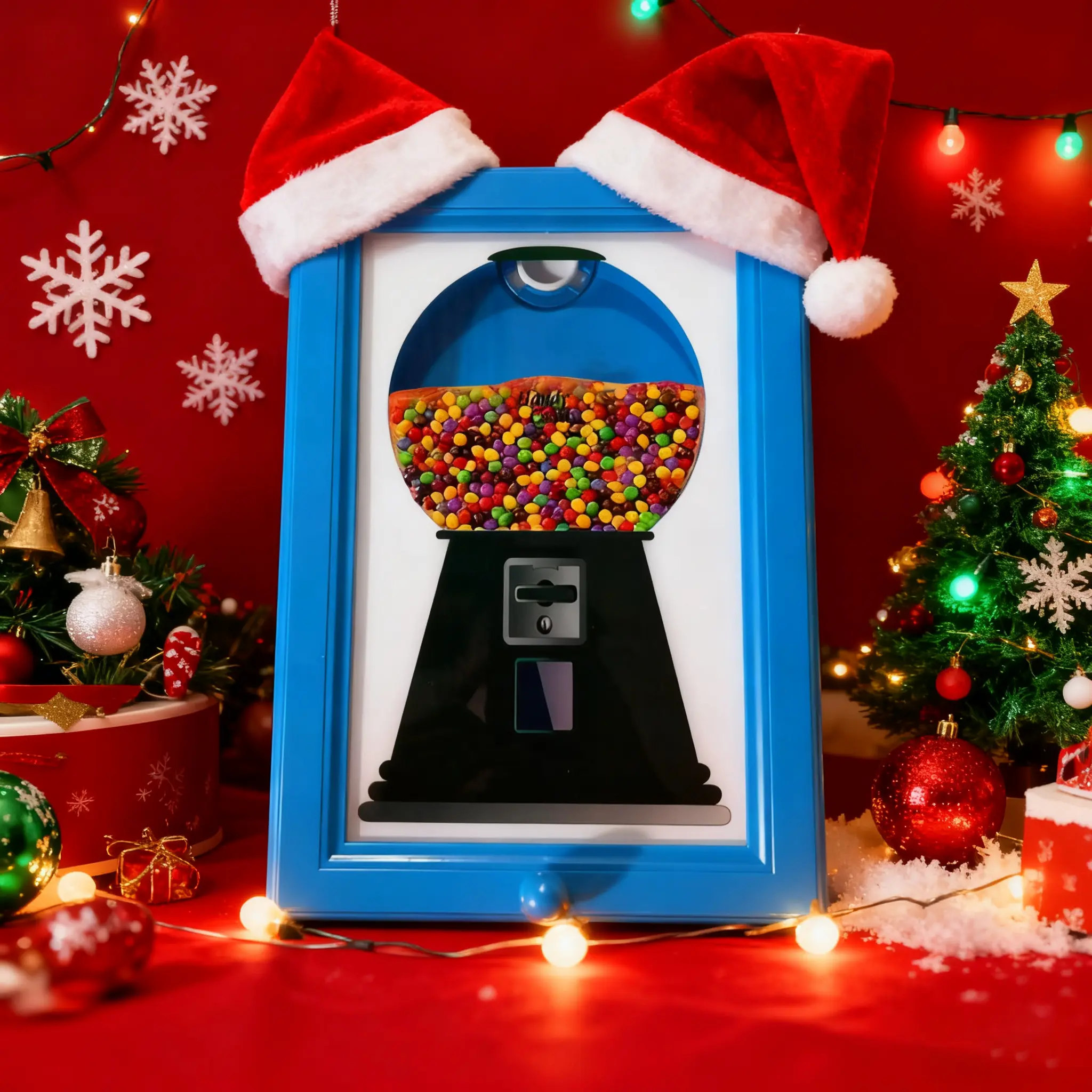 Rectangular Art Deco Candy Dispenser Picture Frame - Wall Hanging Lollipop Machine, Valentine's Day/Children's Day Home Gift for Kids (Home & Festive Party Decorations)