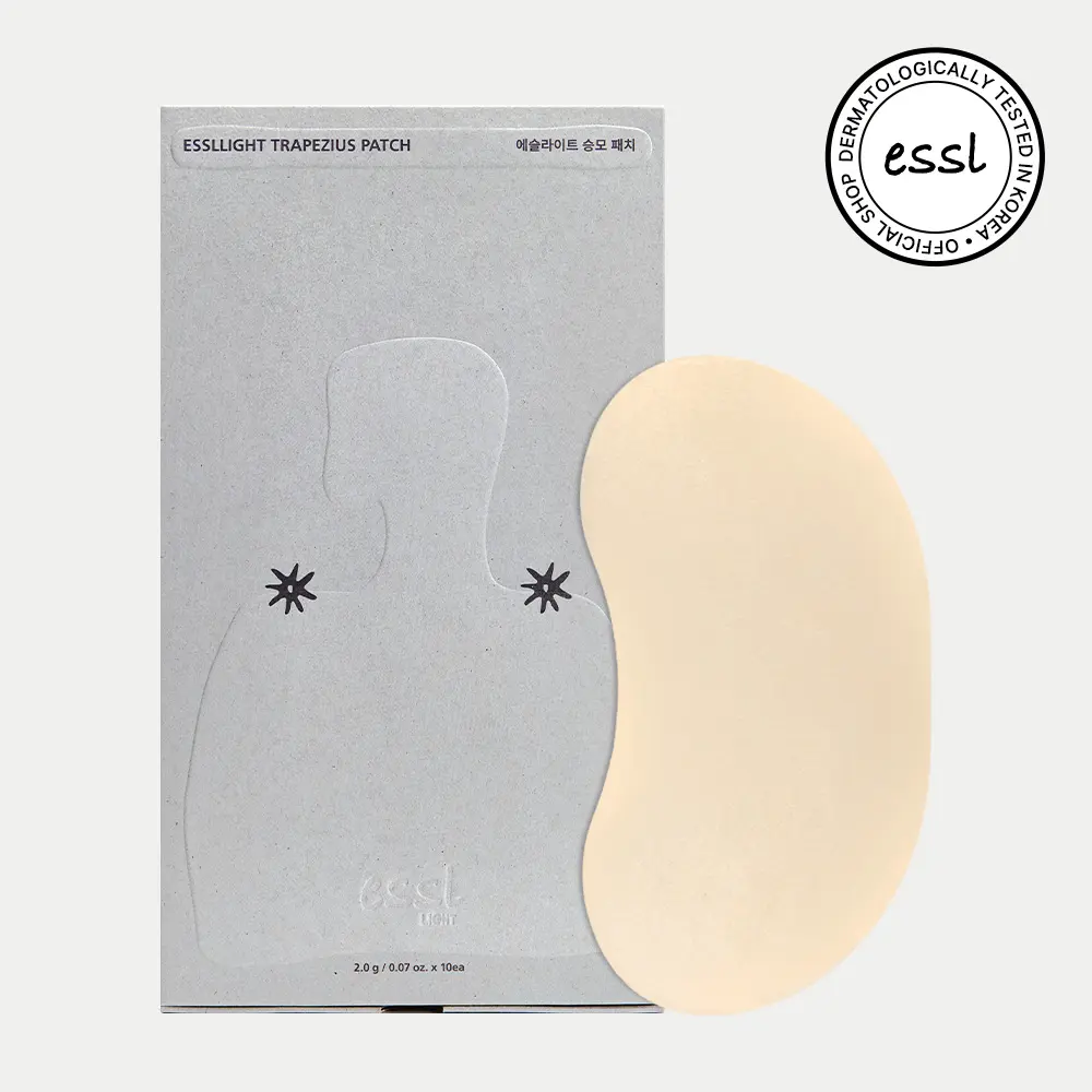 [Renewal] essl LIGHT Trapezius Patch (1 Box, 10ea) | Aromatherapy Patch for Trapezius Muscle Relief, Muscle Knot Soothing & Shoulder Line Care | Herbal Cooling & Warming Effect | Korean Body Care