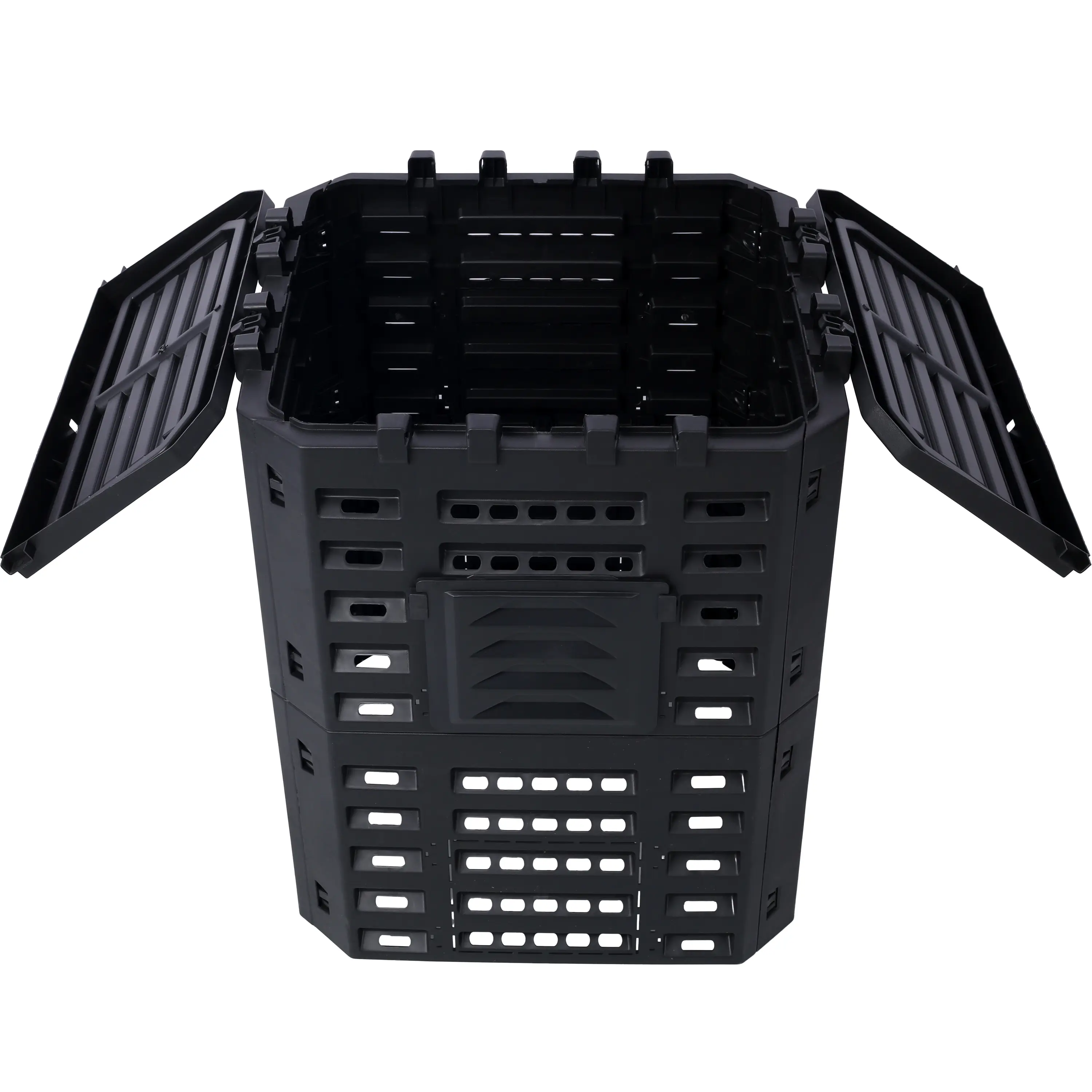Large Recycled Plastic Garden Compost Bin | Outdoor Ventilated Compost Bin for Making Rich Backyard Soil
