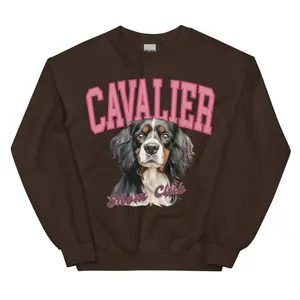 Tri Cavalier King Charles Spaniel Dog Mom Club Sweatshirt