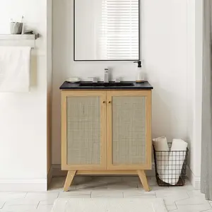 Modway Soma 30” Bathroom Vanity in Oak Black