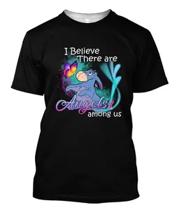 Eeyore i Believe There are Angels Among us Butterfly T-shirt
