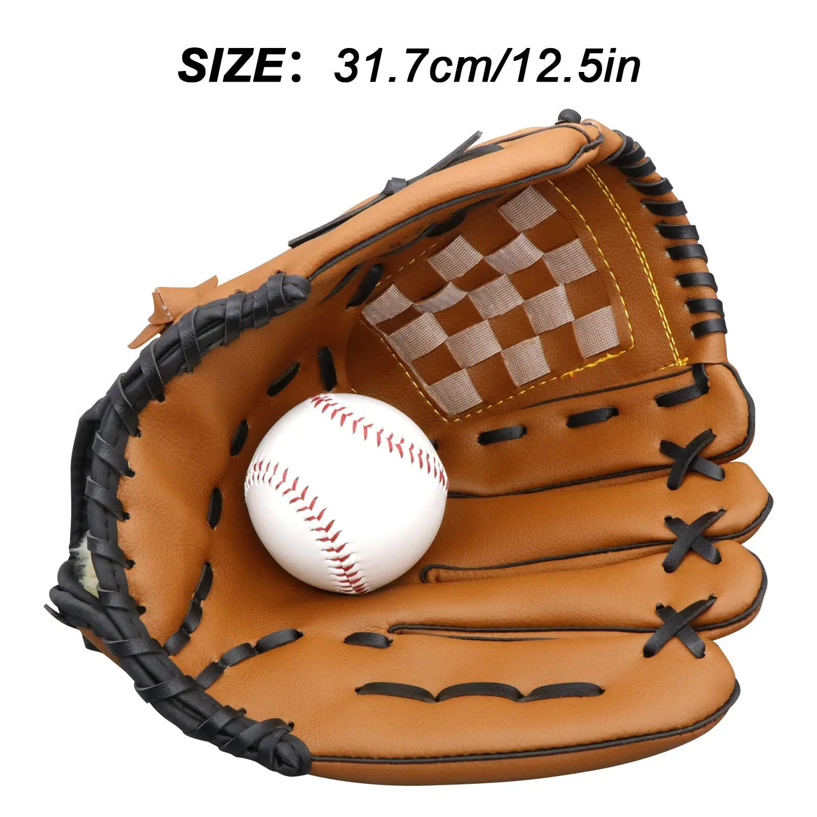 Premium Outdoor Sports Baseball Softball Gloves for Adults Youth Children Reinforced Padding 3D-Molded Design Dual Leather Straps