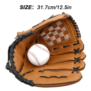 Premium Outdoor Sports Baseball Softball Gloves for Adults Youth Children Reinforced Padding 3D-Molded Design Dual Leather Straps