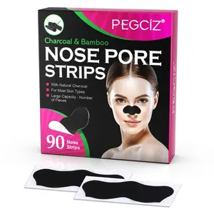 PEGCiZ and Blackhead Removal Nose Strips 90 Count, Effective Deep Cleansing, Ideal for Oily Skin and Pores Minimization, Nasal Patch, Nose Patches