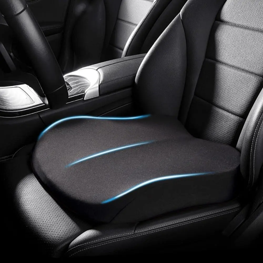 Soft Memory Foam Seat Cushion Comfort Coccyx Pad for Office Car Home Wheelchair Black Washable Cover with Carry Handle High-Density Support 18.5"x16.5"x3.14" Firm Support for Full Body Comfort