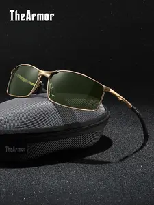 The Armor Polarized High Quality Sunglasses for Men and Women, Square Frame, UV Resistant, Windproof, Dustproof, Ideal for Outdoor Activities