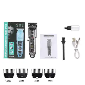 Electric Hair Clippers for Men, Professional Barber Clippers for Hair Cutting Cordless bikini trimmer , Rechargeable Beard Trimmer for Barbers and Stylists - 4 Limit Comb Durable Smooth