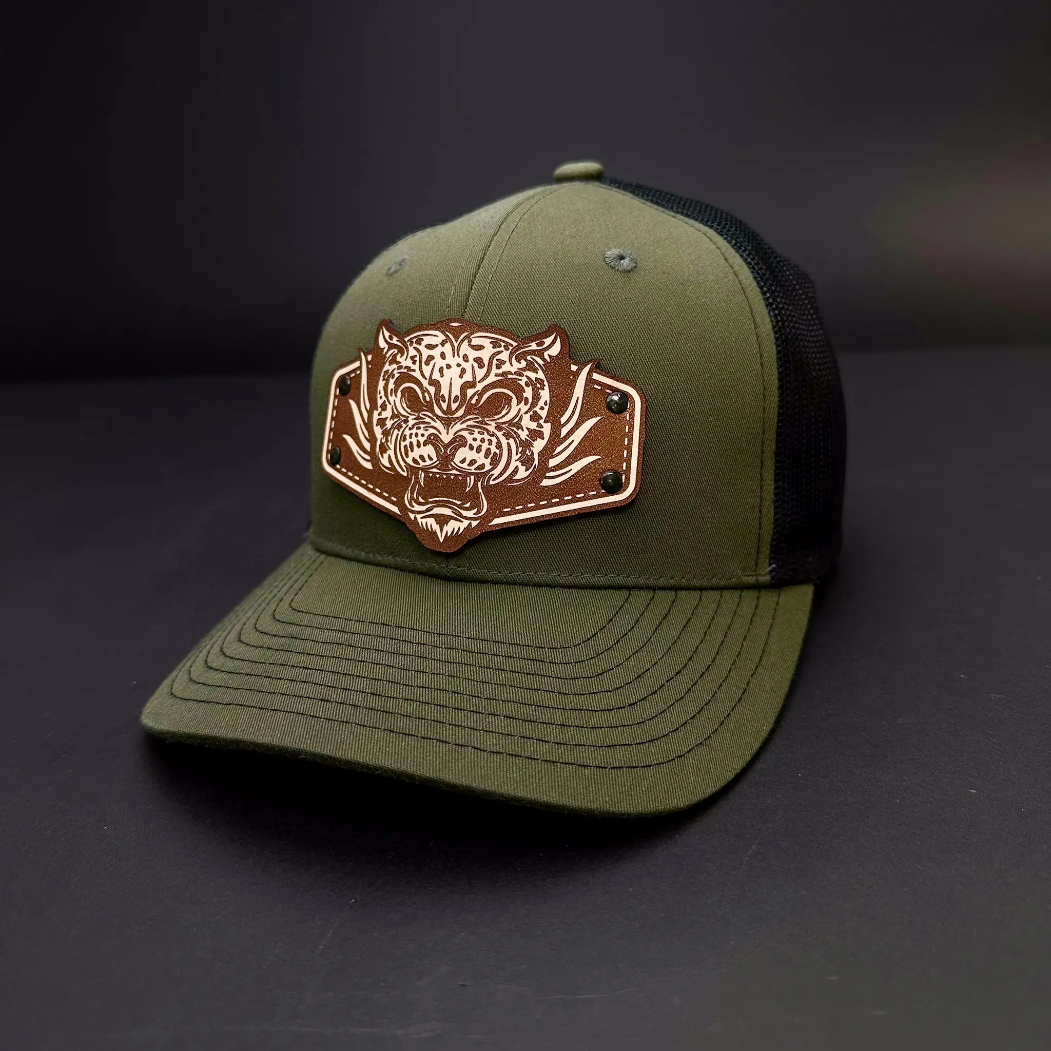 Jaguar Leather Patch Hats