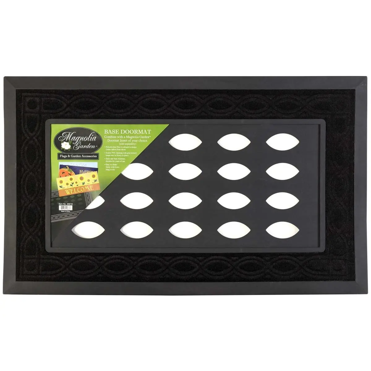 212 MAIN Decorative Rubber Doormat - Non Slip Front Door Decor Rubber Floor Mat, 22x10 in., Polyethylene Fibers, PVC Grip, Shoe Cleaner Compatible, Ideal for Home Decor & Doormat Base Insert, Non Slip Doormat