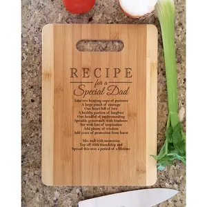Father DAD Gifts Personalized Recipe for a Special Dad Custom Cutting Board Personalized Christmas Gift for Daddy Father Papa from son kids