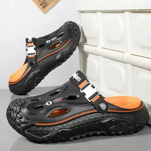All-Terrain Chunky Clogs for Men | Rugged Tire-Tread Outdoor Sandals | Gorpcore Tactical Water Shoes