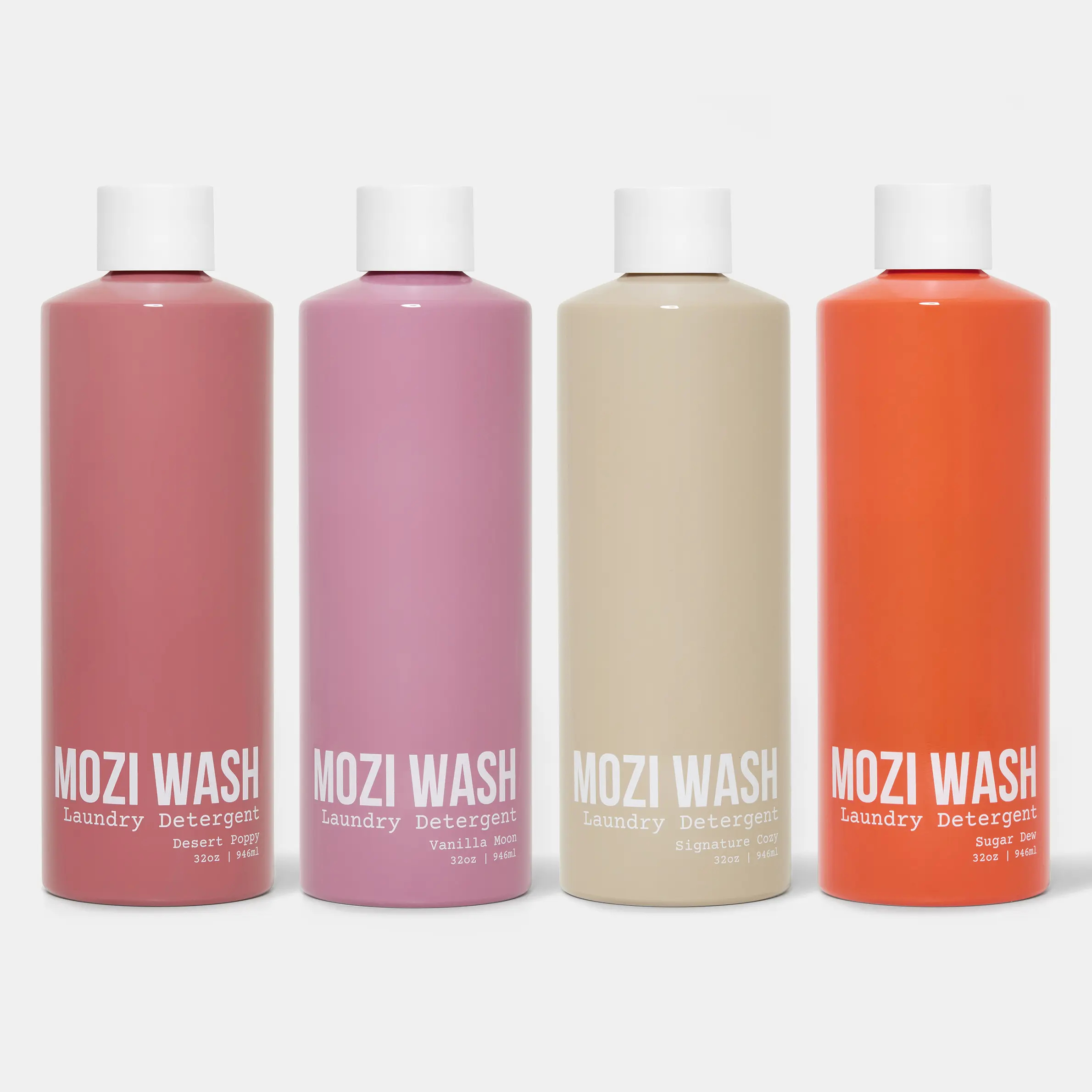 4 Pack Mozi Wash 32 oz Scented Liquid Laundry Detergent (200+ Loads Total)