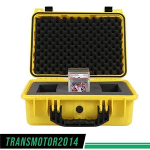 Graded Card Case Storage Box Holder Sports Trading Card Weatherproof 16.5 inch Yellow