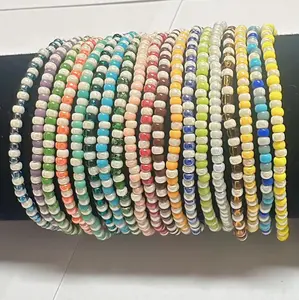 3mm Bohemian ladies beaded bracelet color mix and match fashionable versatile bracelet jewelry
